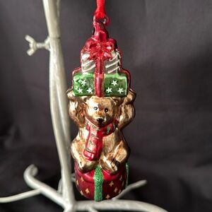 Blown Glass Bear Ornament